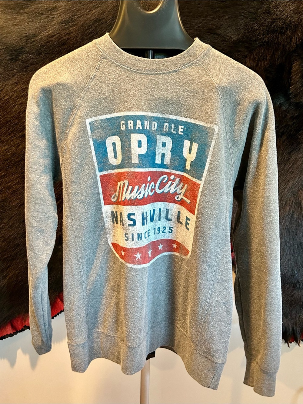 Grand Ole Opry Music City Nashville Graphic Sweatshirt - Heather Gray Sz S